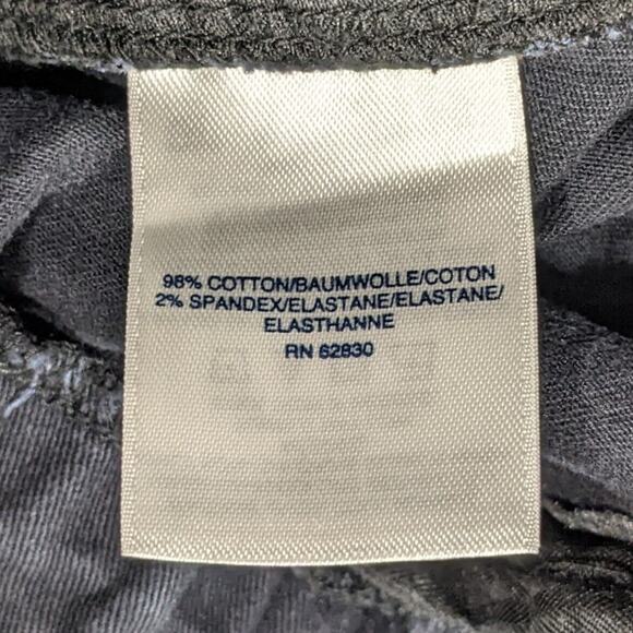 Lands' End Ankle Jeans Women Size 12 Inseam 24.5" Mid-Rise Black Pull On - Picture 8 of 11